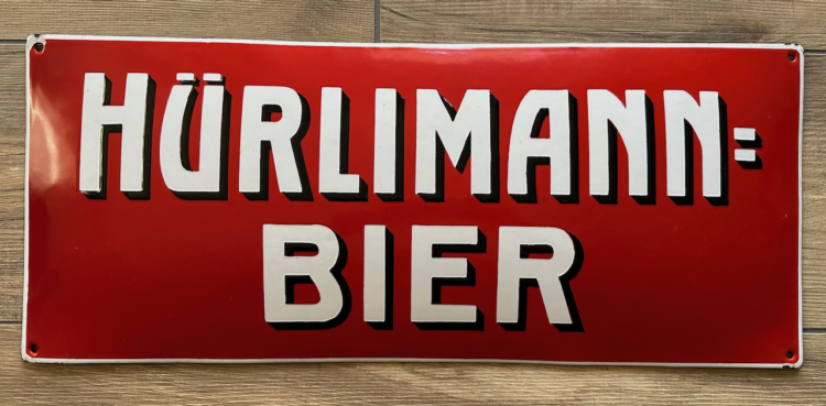 Hürlimann Bier Emailschild